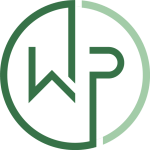 WP Processor logo — gold WP monogram in a circular mark